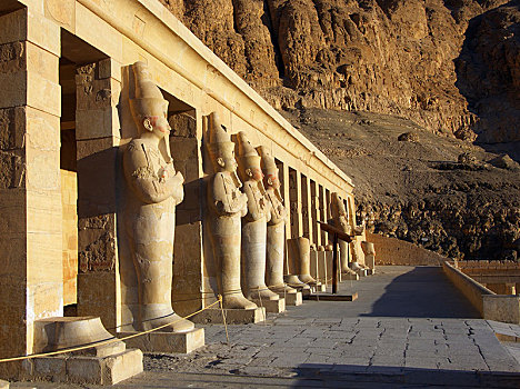 建筑,柱子,雕塑,寺庙,哈特谢普苏特,路克索神庙,埃及,非洲