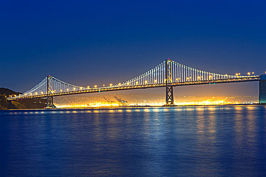 旧金山湾,桥,日落,码头,加利福尼亚