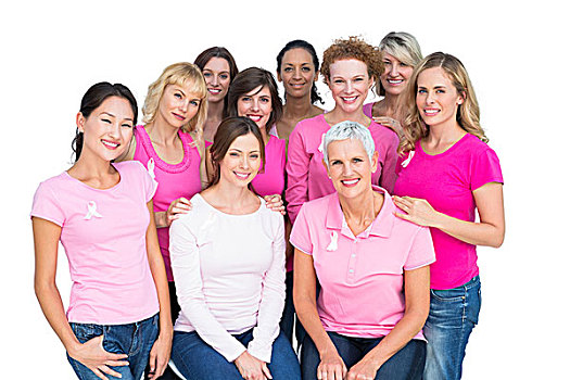 自愿,愉悦,女人,姿势,穿,粉色,乳腺癌