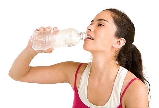 女人,饮用水,锻炼