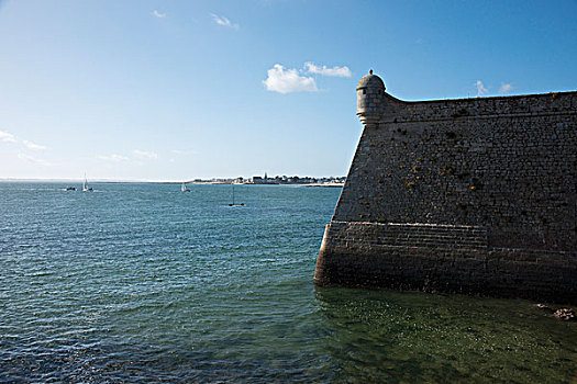 城堡,海岸,布列塔尼半岛,法国