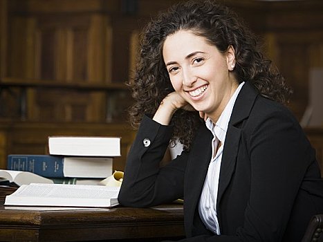 女性,律师,微笑,法庭