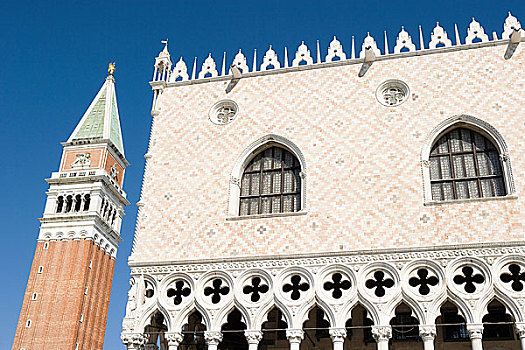 钟楼,公爵宫,威尼斯,意大利