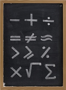 公式,形状,数学,象征,黑板