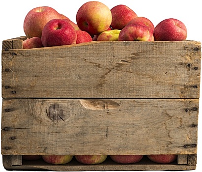 板条箱,满,苹果