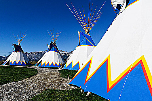 圆锥形帐篷,胜地,赌场,卡纳纳斯基斯,乡村,艾伯塔省,加拿大