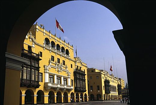 殖民建筑,阿玛斯,中心,利马,秘鲁