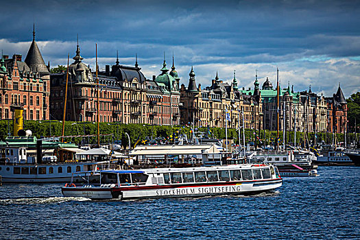 渡轮,水系,斯德哥尔摩,瑞典