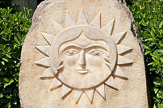 太阳,脸,雕刻,石头,宫殿,德黑兰,伊朗,亚洲