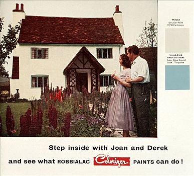 伴侣,户外,屋舍,20世纪50年代,艺术家,未知