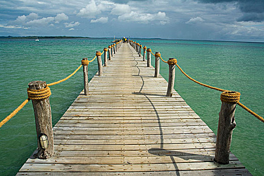 木码头,泻湖,热带,奢华,住宿,印度洋,靠近,桑给巴尔岛,坦桑尼亚