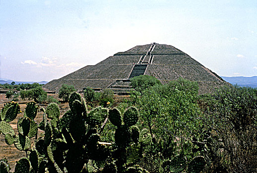 特奥蒂瓦坎,太阳金字塔,庙宇,一个,中心