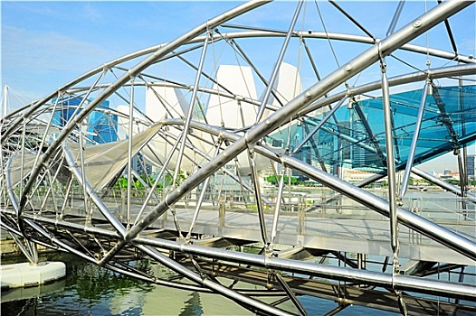 螺旋,桥,市区,新加坡