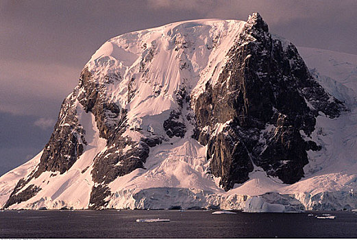 冰河,山,南极