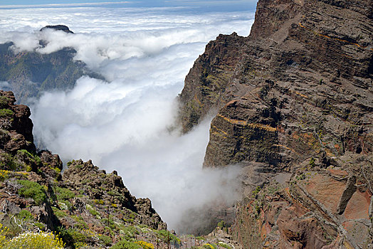 风景,火山口,国家公园,加纳利群岛,帕尔玛,西班牙,欧洲