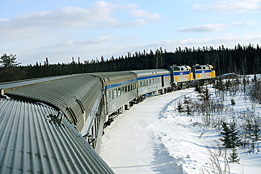 列车,移动,铁路,线条,曼尼托巴,加拿大