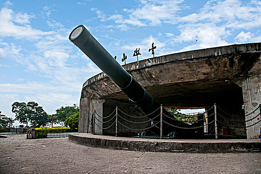 福建厦门胡里山炮台上的炮群