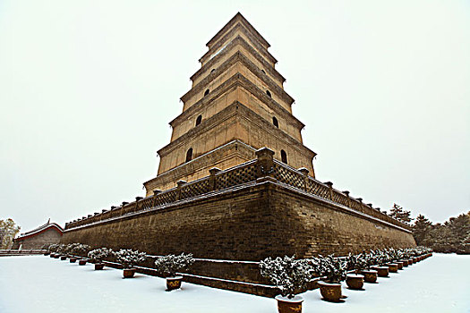 冬天的大雁塔