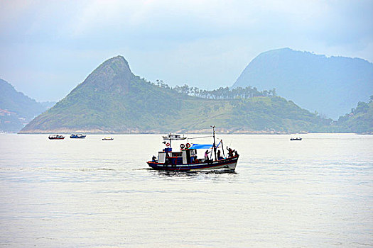 渔船,湾,里约热内卢,巴西,南美