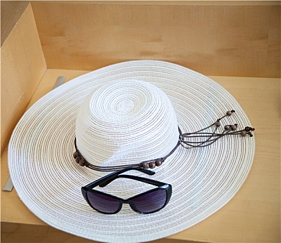 大,沙滩帽,眼镜,太阳