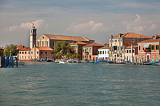 建筑,运河,慕拉诺,意大利