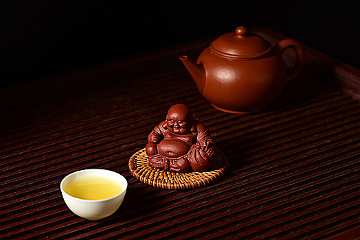 紫砂茶壶茶杯茶具方壶茶文化茶艺茶宠弥勒佛