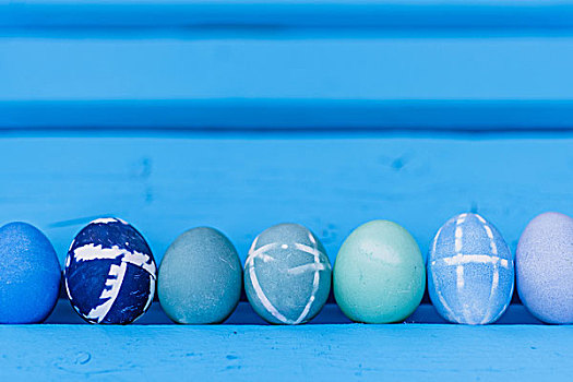 复活节彩蛋,色彩,涂绘,不同,蓝色