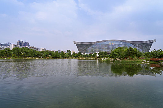 成都锦城湖环球中心风光