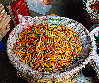 辣椒,市场,曼谷