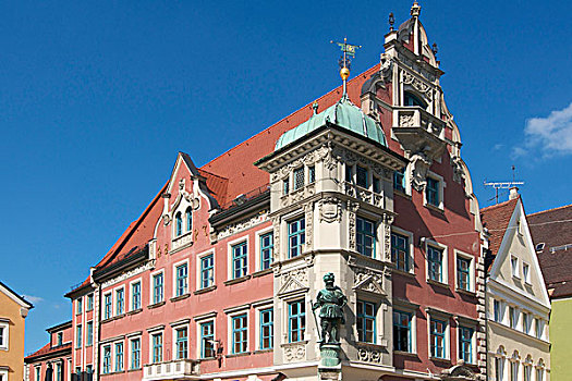 市政厅,德国米德海姆,斯瓦比亚,巴伐利亚,德国,欧洲
