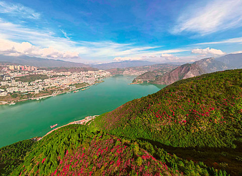 重庆巫山,红叶满山,游客如织