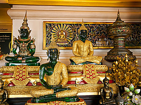 翡翠,佛,寺院,庙宇,金色,曼谷,泰国,亚洲