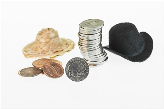 美洲野牛,镍币,2005年,旅途,序列,牛仔帽,草帽,硬币