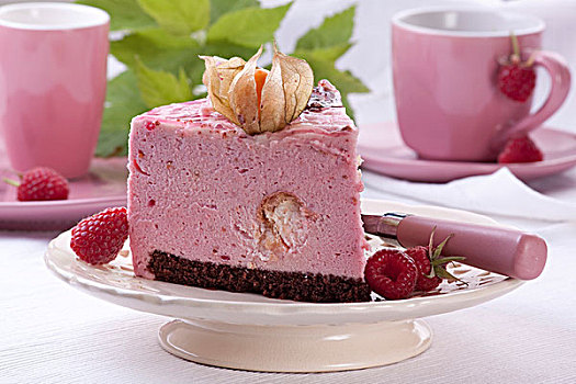 树莓馅饼,巧克力,海面蛋糕底托