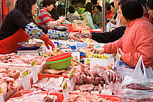 冷冻食品,市场,采石场,湾,香港