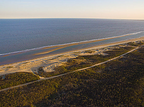 秦皇岛,翡翠岛,沙漠,大海,自然,风景,航拍,奇特,地质,沙丘,海滩,黄金海岸