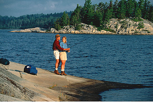 伴侣,钓鱼,泰马加密,安大略省,加拿大