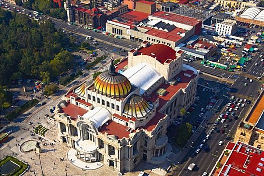 航拍,宫殿,墨西哥城,墨西哥