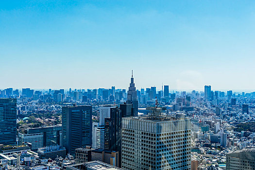 日本东京俯瞰城市景观