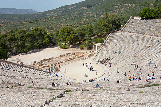 古老,剧院,埃皮达鲁斯,伯罗奔尼撒半岛,希腊,欧洲
