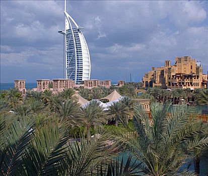 酒店,城市,帆船酒店,迪拜,阿联酋