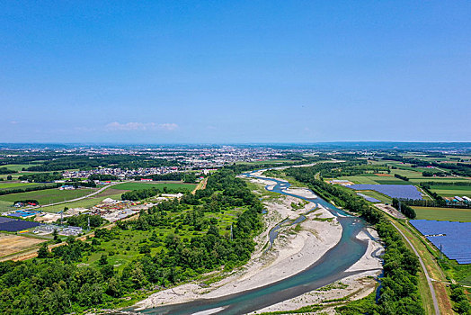 航拍,北海道,日本