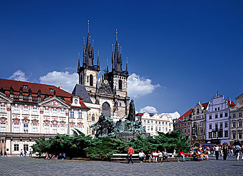 老,城镇,教堂,我们,女士,世界遗产,布拉格,捷克共和国,欧洲