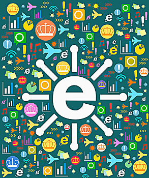 互聯(lián)網(wǎng),標(biāo)識(shí),背景,滿,象征