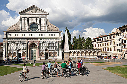 文艺复兴,建筑,大教堂,新圣母教堂,广场,佛罗伦萨,托斯卡纳,意大利,欧洲