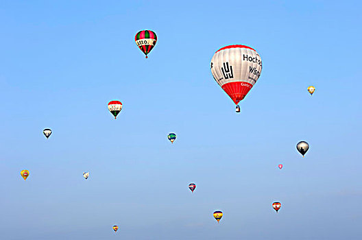 热气球,节日,明斯特地区,区域,北莱茵-威斯特伐利亚,德国,欧洲