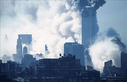 世贸中心,区域,一个,白天,恐怖袭击,纽约,美国