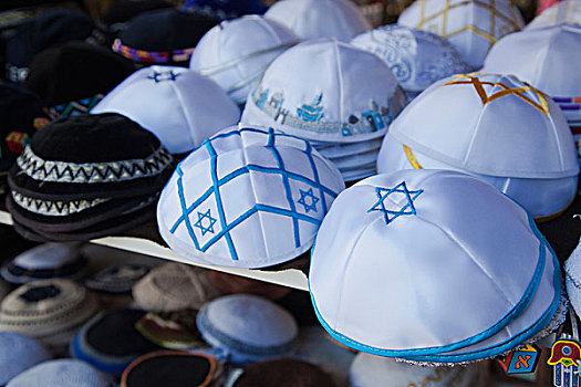 以色列,特拉维夫,市场,犹太,帽子