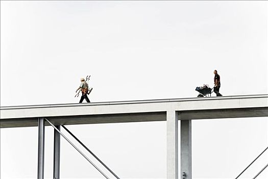 建筑工人,桥,德国,柏林,欧洲