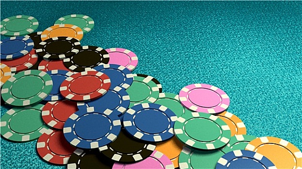 许多,赌场,筹码,蓝色,桌子